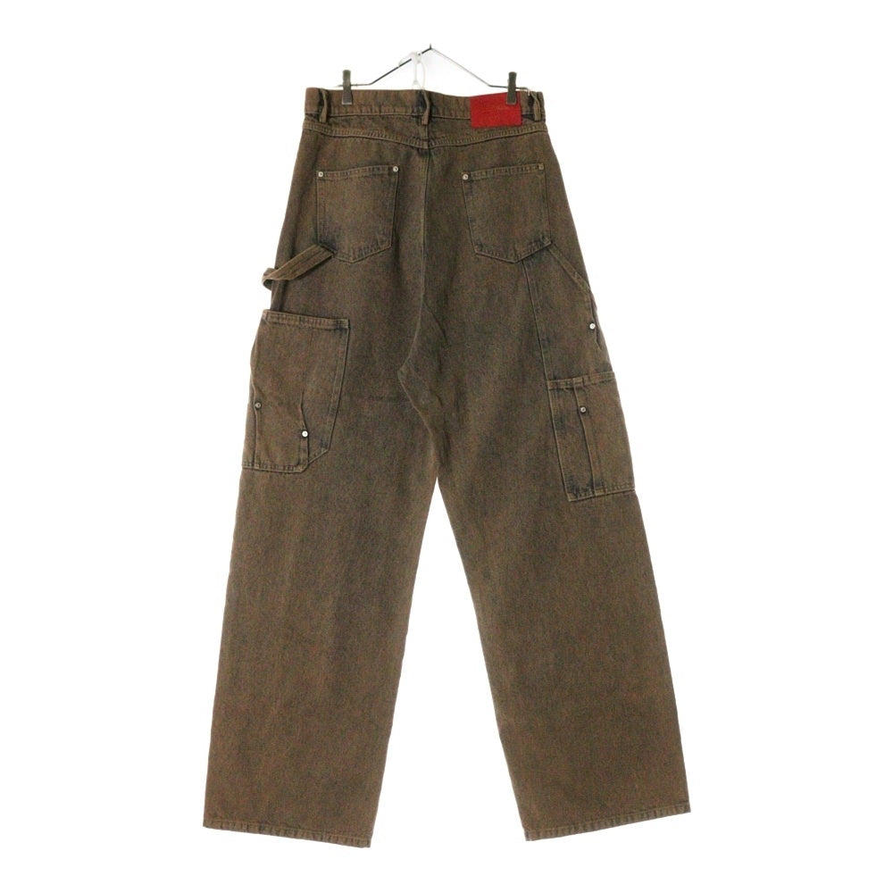 KUSIKOHC(クシコック) 24AW WORKWEAR MULTI RIVET DENIM ワークウェアマルチリベットデニムパンツ ブラウン KUF4MT12BP-TE427