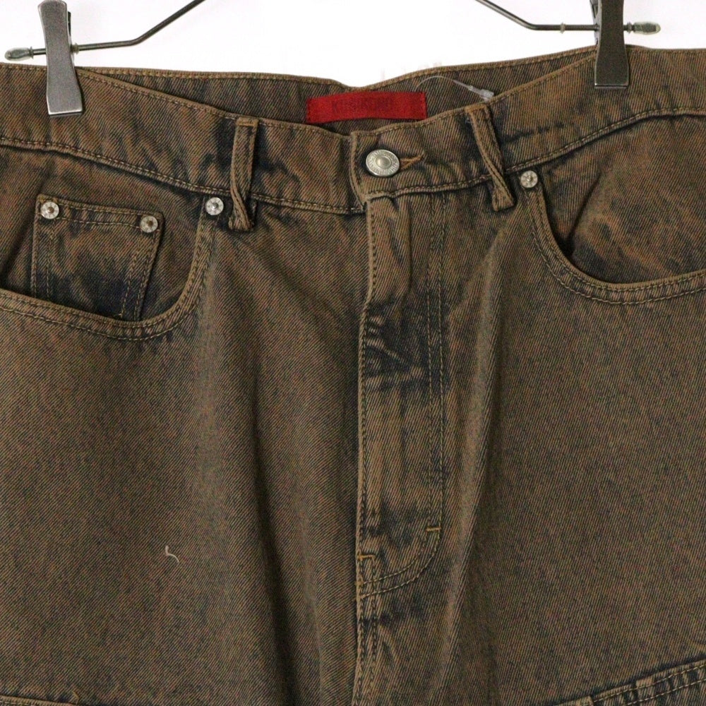 KUSIKOHC(クシコック) 24AW WORKWEAR MULTI RIVET DENIM ワークウェアマルチリベットデニムパンツ ブラウン KUF4MT12BP-TE427
