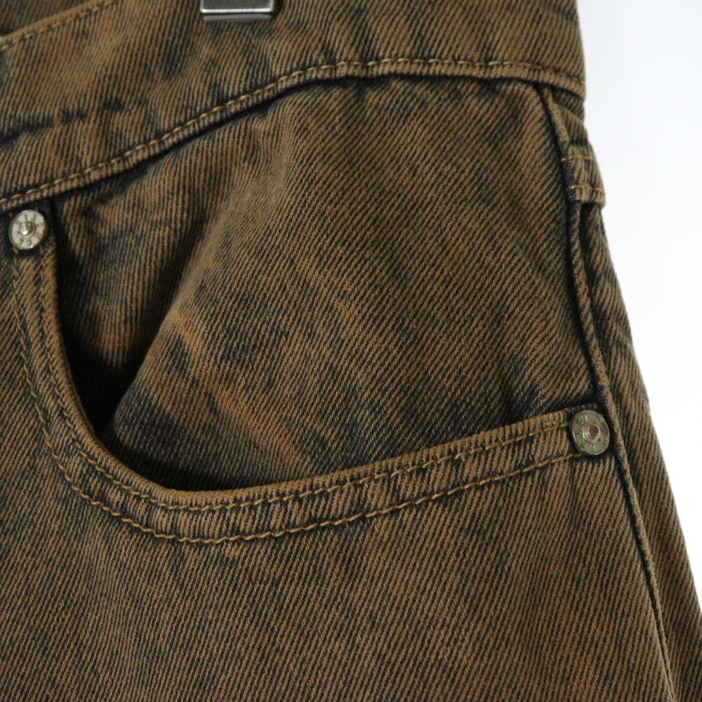 KUSIKOHC(クシコック) 24AW WORKWEAR MULTI RIVET DENIM ワークウェアマルチリベットデニムパンツ ブラウン KUF4MT12BP-TE427