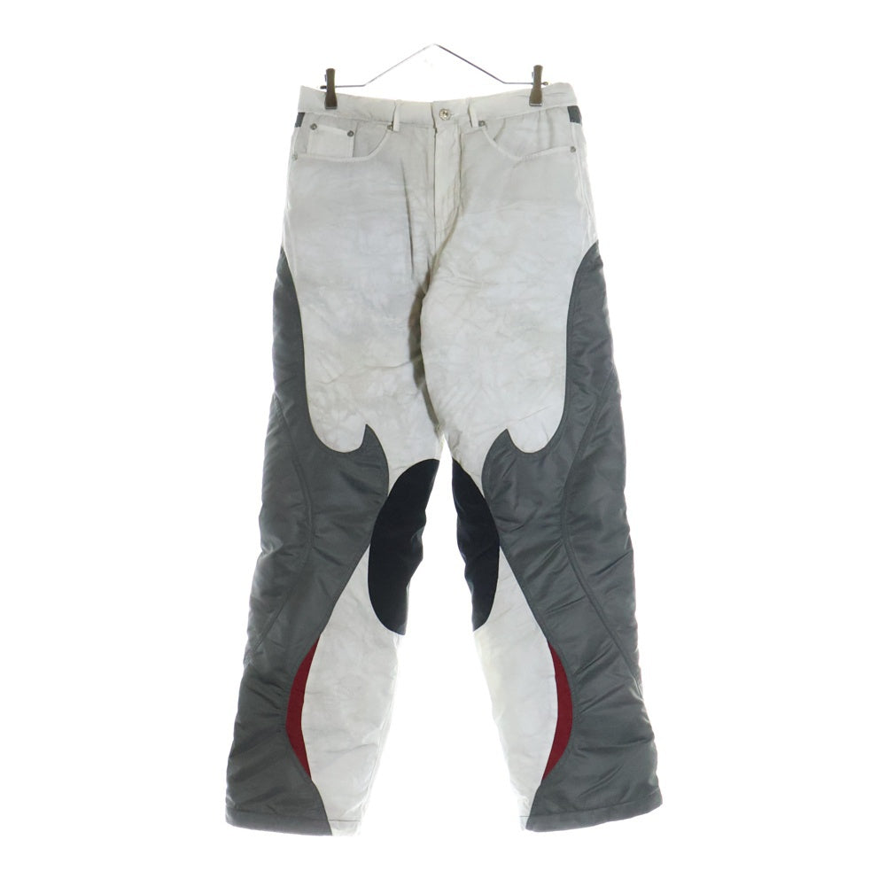KUSIKOHC(クシコック) 24AW RIDER PANTS ライダーデザインパテッドパンツ ホワイト/グレー KUF4MT10AP-T1374