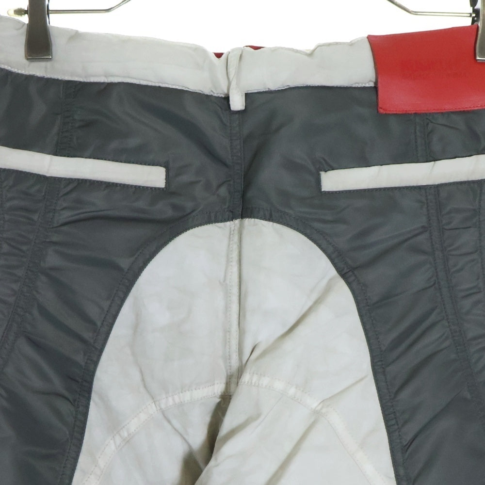 KUSIKOHC(クシコック) 24AW RIDER PANTS ライダーデザインパテッドパンツ ホワイト/グレー KUF4MT10AP-T1374