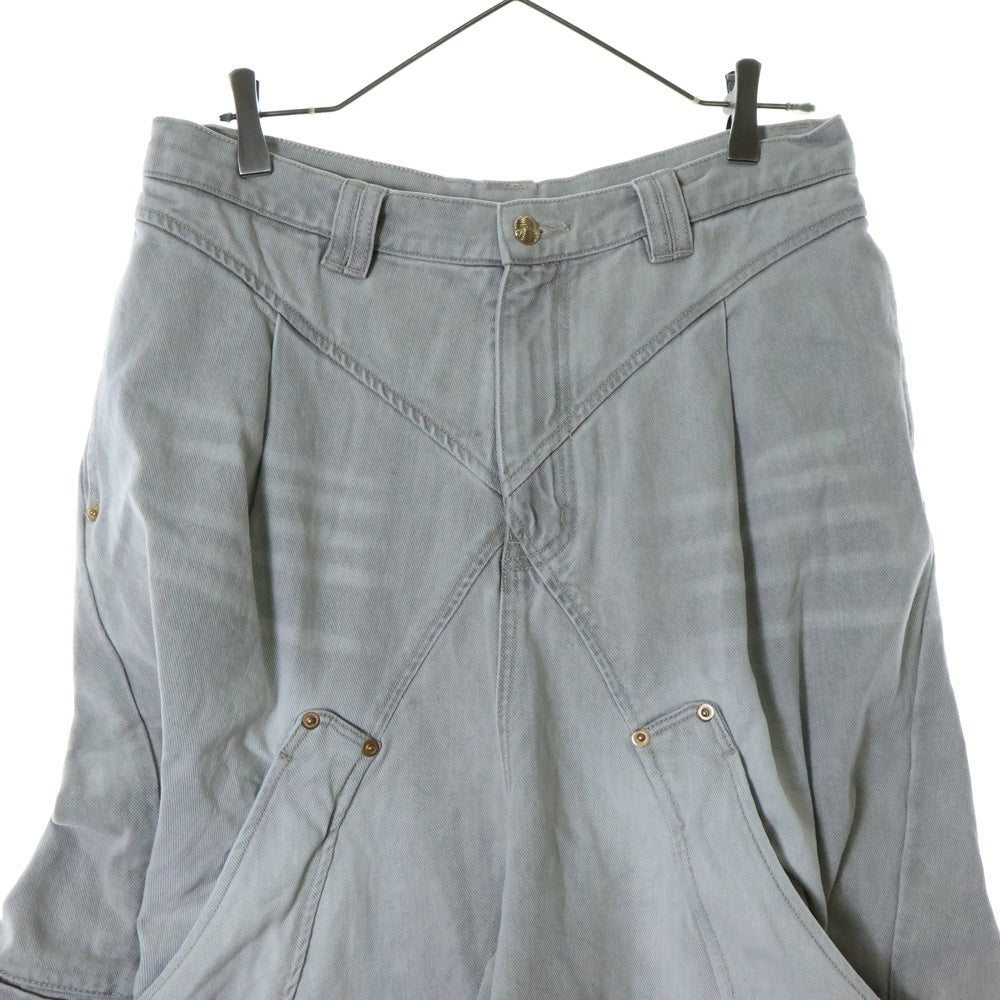 NAMESAKE(ナメサケ) 25SS BILLIE BIBS DENIM PANTS ビリービブデニムワイドパンツ グレー N3-SS25-N3-PT-04-RS