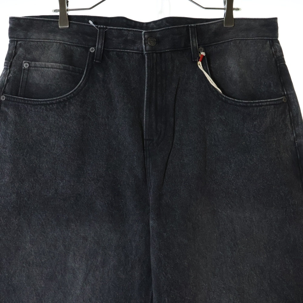 GLASS CYPRESS(グラスサイプレス) 25SS Black Oversized Denim オーバーサイズデニムワイドパンツ ブラック 601251903