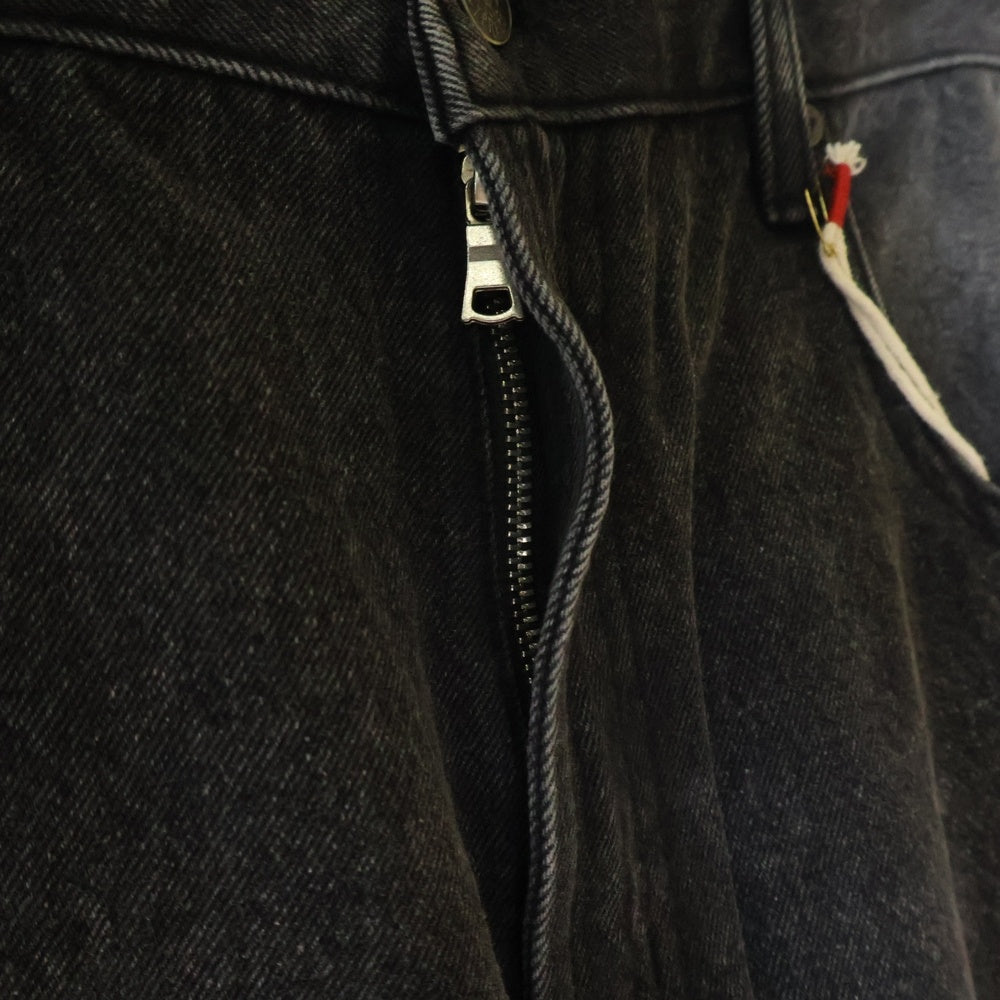 GLASS CYPRESS(グラスサイプレス) 25SS Black Oversized Denim オーバーサイズデニムワイドパンツ ブラック 601251903