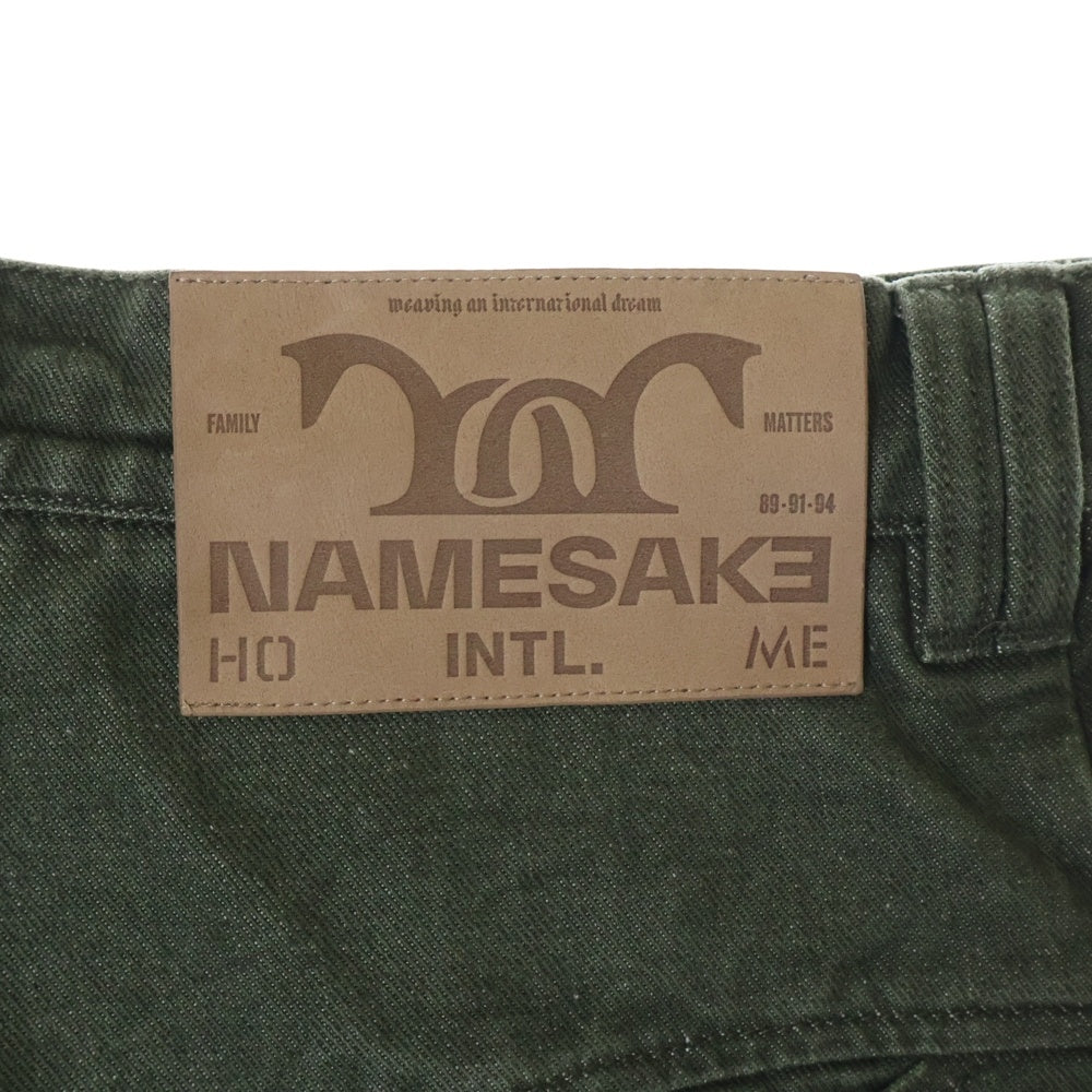 NAMESAKE(ナメサケ) 25SS MARSELLES WASHED DENIM PANTS マルセイユウォッシュドデニムパンツ カーキ N3-SS25-JUICE-PT-02-CG