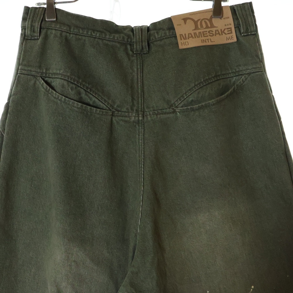 NAMESAKE(ナメサケ) 25SS MARSELLES WASHED DENIM PANTS マルセイユウォッシュドデニムパンツ カーキ N3-SS25-JUICE-PT-02-CG