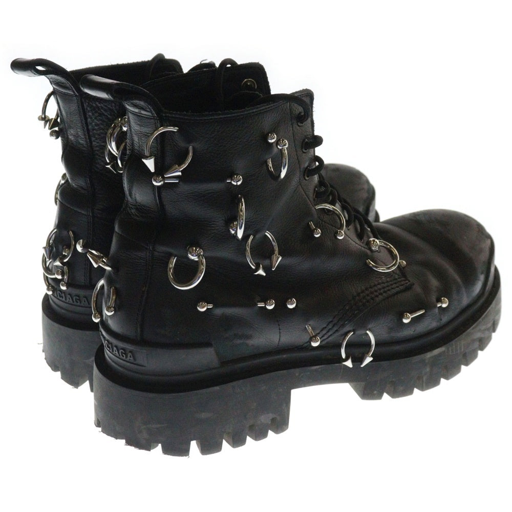 BALENCIAGA(バレンシアガ) STRIKE 20MM ストライクピアーシングレザーブーツ 763495 ブラック