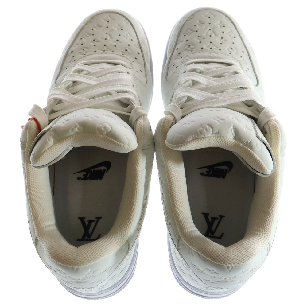 LOUIS VUITTON(ルイヴィトン) ×NIKE AIR FORCE 1 LOW BY VIRGIL ABLOH ×ナイキ エアフォース1 ロー ヴァージル アブロー ローカットスニーカー ホワイト US8/26.0cm