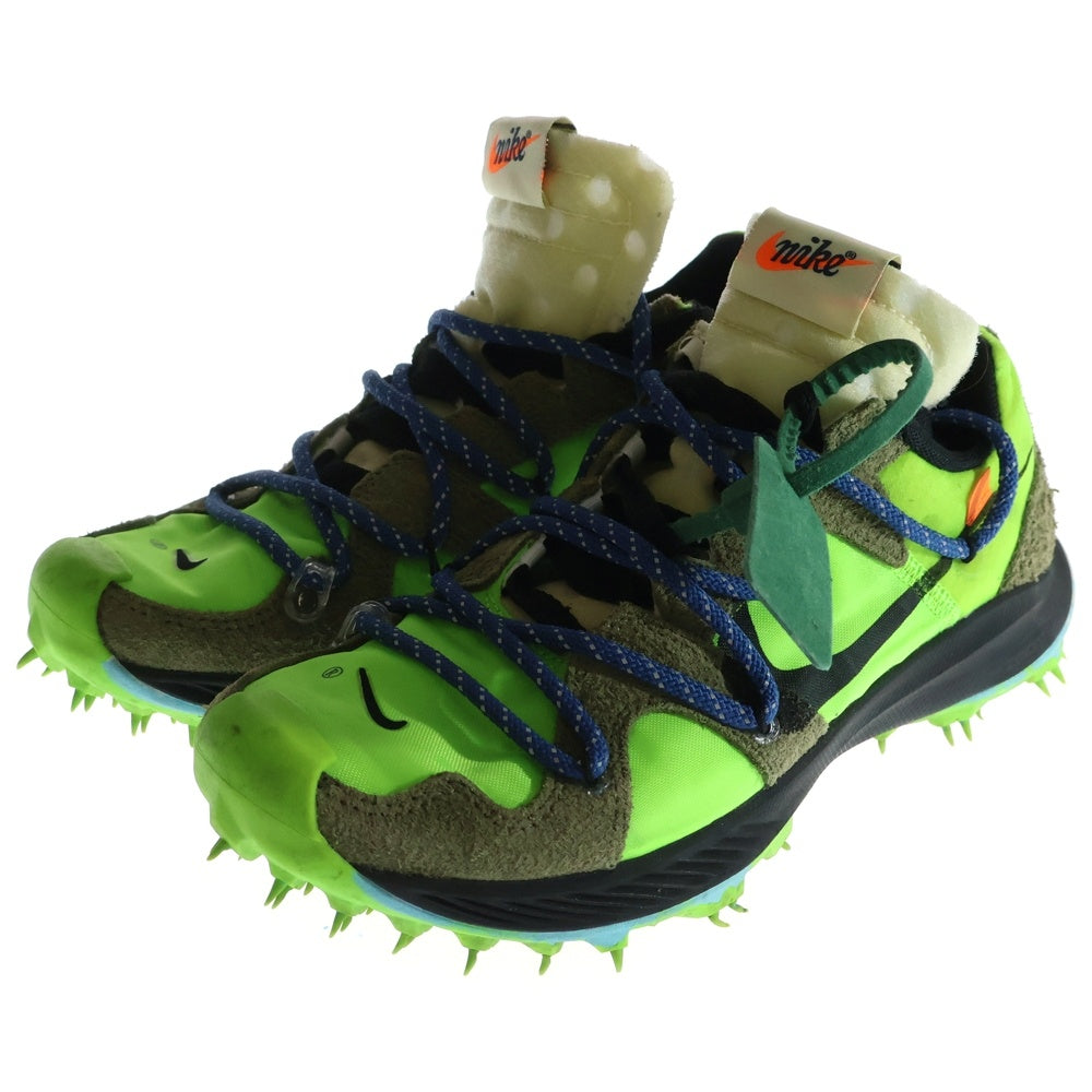 NIKE(ナイキ) ×OFF-WHITE Air Zoom Terra Kiger 5 Green CD8179-300 オフ ホワイト テラ カイガー ローカットスニーカー グリーン レディース US6.5/23.5cm