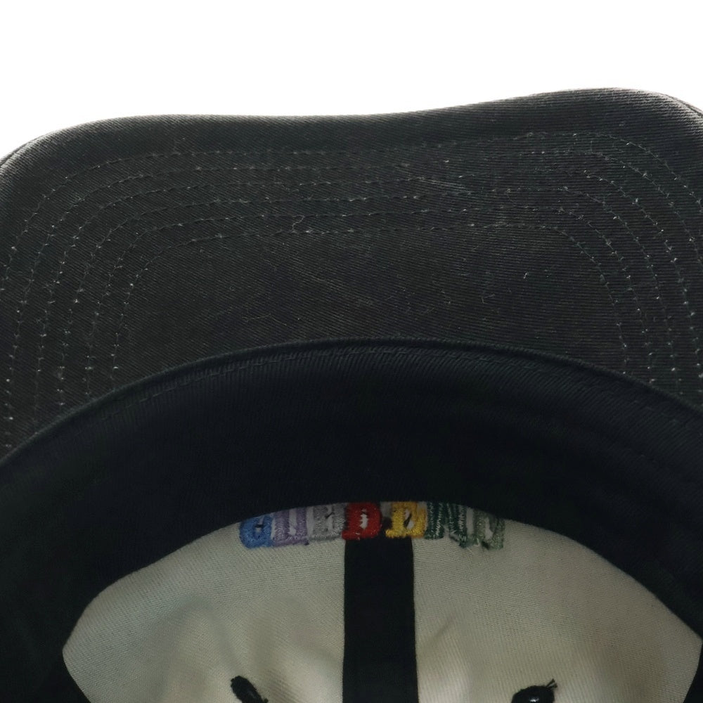SUPREME(シュプリーム) 25SS Pigment Dye 6-Panel ピグメントダイ マルチカラーロゴ キャップ 帽子 ブラック