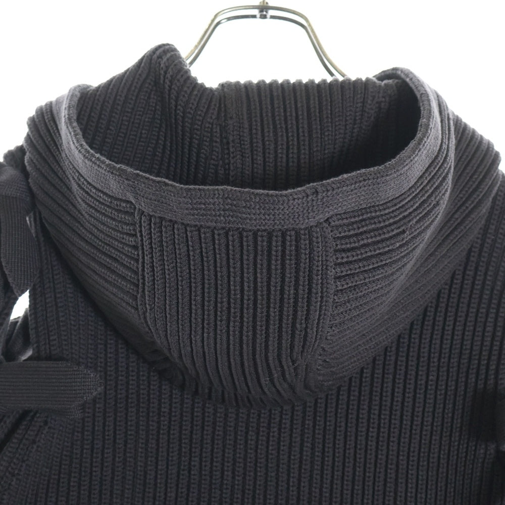 LOUIS VUITTON(ルイヴィトン) 20SS カッティングデザインニットベストパーカー RM201 TYO HIN98W チャコールグレー