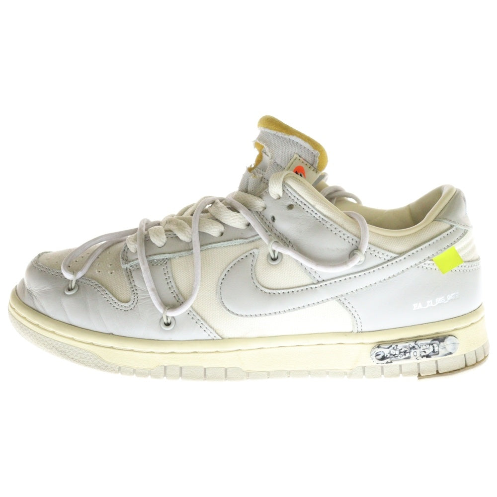 NIKE(ナイキ) ×OFF-WHITE DUNK LOW 1 OF 50 DM1602-123 オフホワイトダンクロー ローカットスニーカー US8/26.0cm ホワイト/グレー