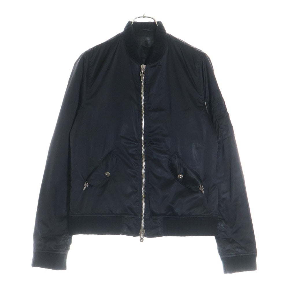 CHROME HEARTS(クロムハーツ) CLSSC BMBR STN DSMG JVP リブカシミヤダガージップ MA-1ボンバージャケット ブルゾン ブラック