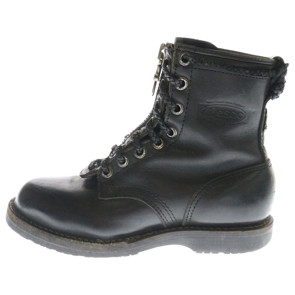 CHROME HEARTS(クロムハーツ) ×WESCO FIREMAN ウエスコ ファイヤーマン センターダガージップ レースアップレザーブーツ ブラック 7 1/2E