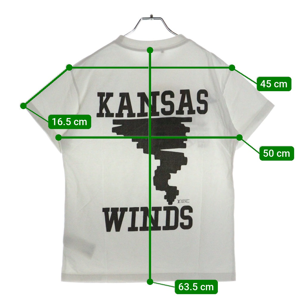 LOUIS VUITTON(ルイヴィトン) 19SS Kansas Wind Print Tee RM191 LVO HGY96W カンザスウィンド フロントロゴプリント Tシャツカットソー ホワイト