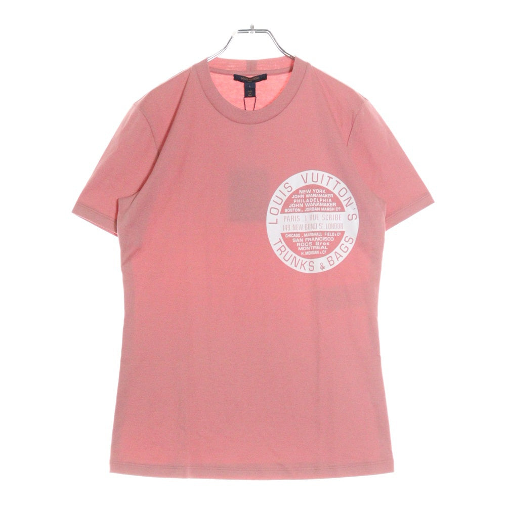 LOUIS VUITTON(ルイヴィトン) 18AW LV Stamp Tee RW182W DMF FFTS03 LV スタンプ 半袖Tシャツ カットソー ピンク