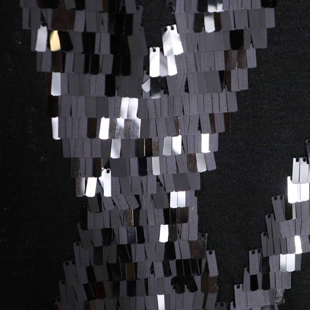 LOUIS VUITTON(ルイヴィトン) 13AW Sequins Logo Tee RW132W F4TS04VA7 スパンコール フロントロゴ 半袖Tシャツ カットソー ブラック