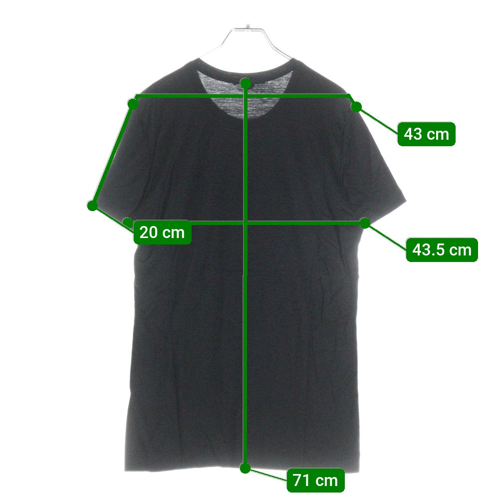 LOUIS VUITTON(ルイヴィトン) 13AW Sequins Logo Tee RW132W F4TS04VA7 スパンコール フロントロゴ 半袖Tシャツ カットソー ブラック