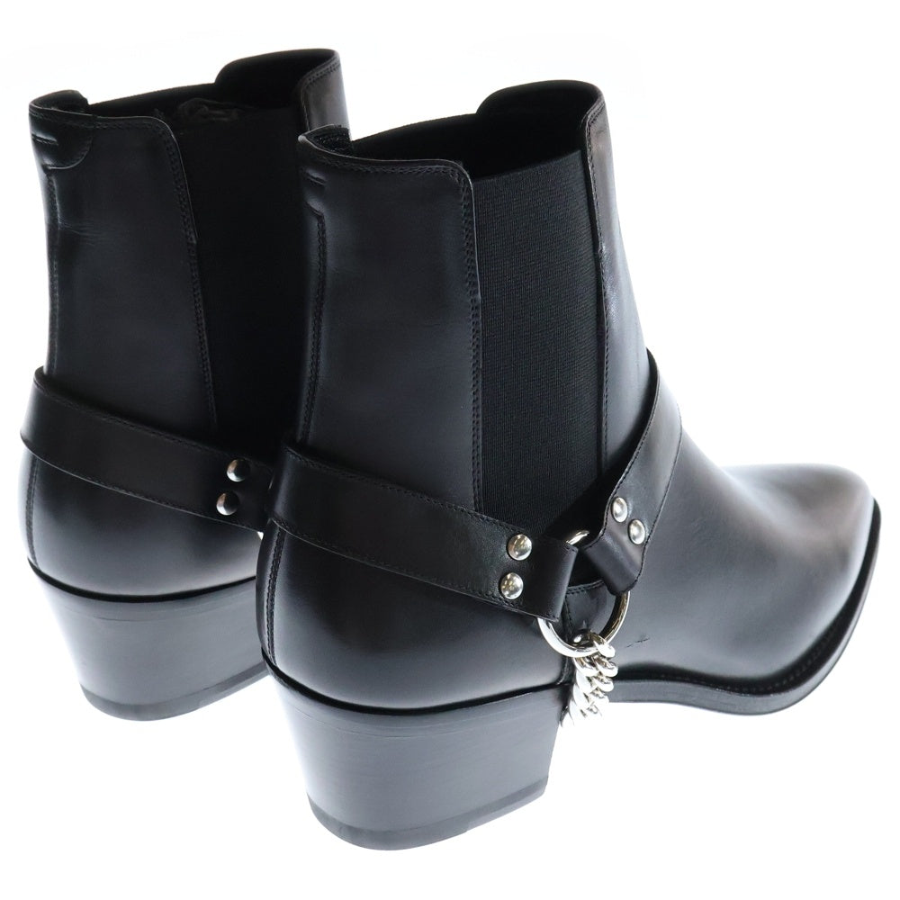 CELINE(セリーヌ) カマルグ チェーンサイドゴアヒールブーツ MG0262 ブラック