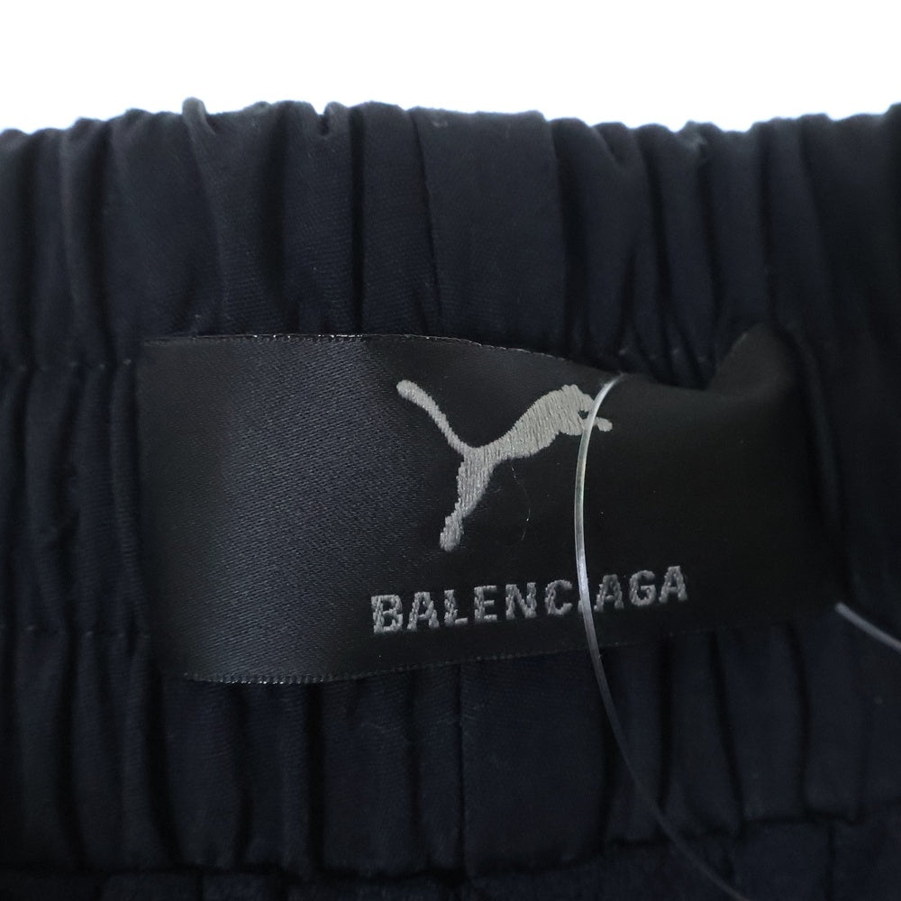BALENCIAGA(バレンシアガ) 25SS ×Puma Tracksuit 850701 TT004 プーマ トラックパンツ ロゴ刺繍 ジャージ ブラック