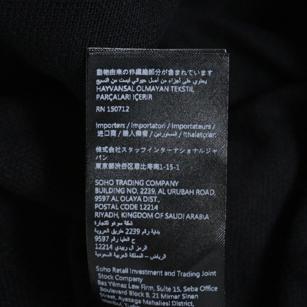 AMIRI(アミリ) 25SS DISTRESSED POLO AMJYPO1012 フロントロゴデザイン 半袖ポロシャツ ブラック