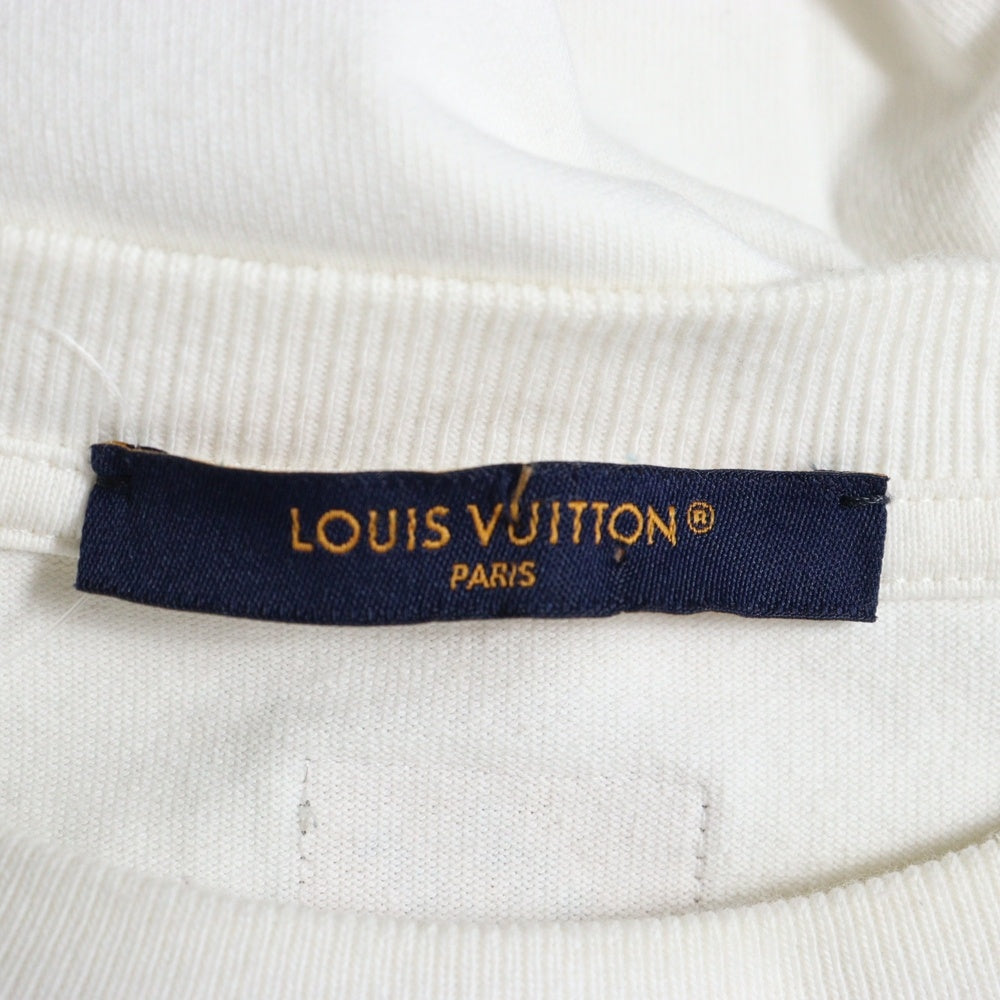 LOUIS VUITTON(ルイヴィトン) 24AW LVLovers ビジューロゴ装飾 クルーネック半袖Tシャツカットソー ホワイト RM242MM NPL HRY29W
