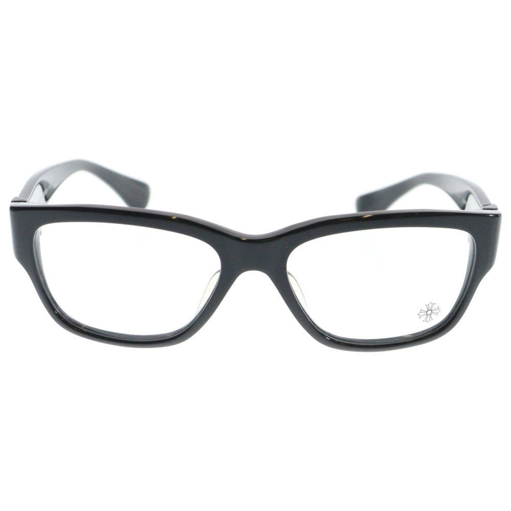 CHROME HEARTS(クロムハーツ) HAPPY VALLEY-A フレアニーテンプル スクエアフレームサングラス アイウェア 眼鏡 ブラック/クリア