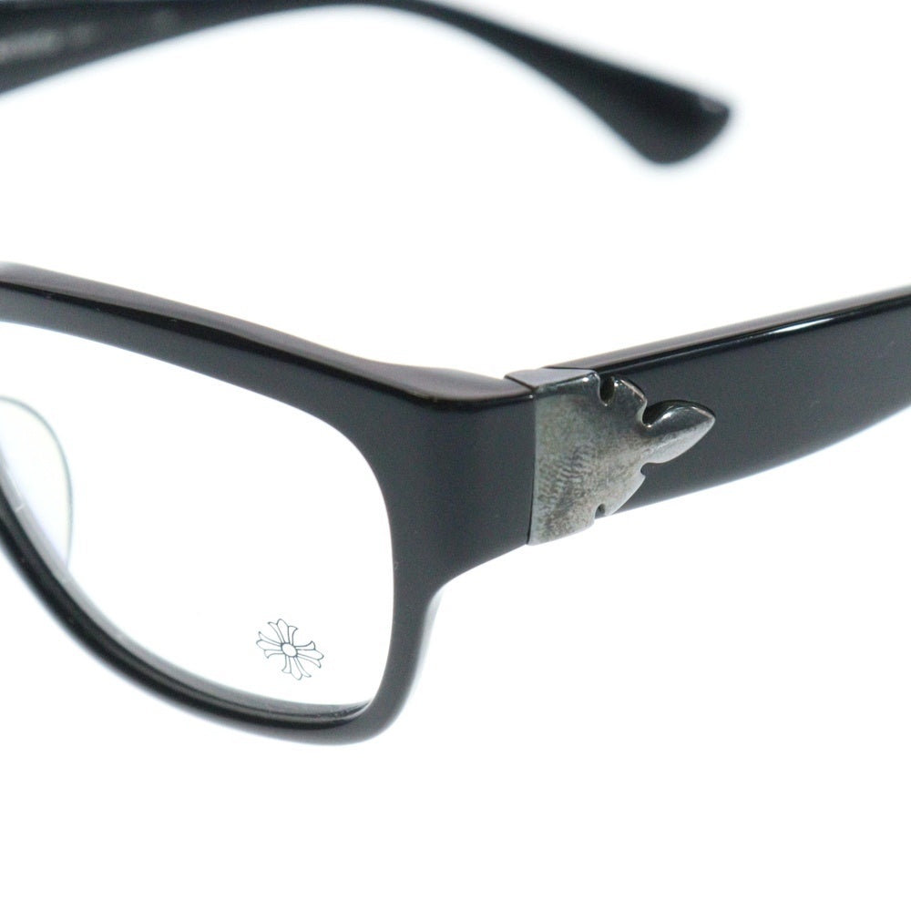 CHROME HEARTS(クロムハーツ) HAPPY VALLEY-A フレアニーテンプル スクエアフレームサングラス アイウェア 眼鏡 ブラック/クリア