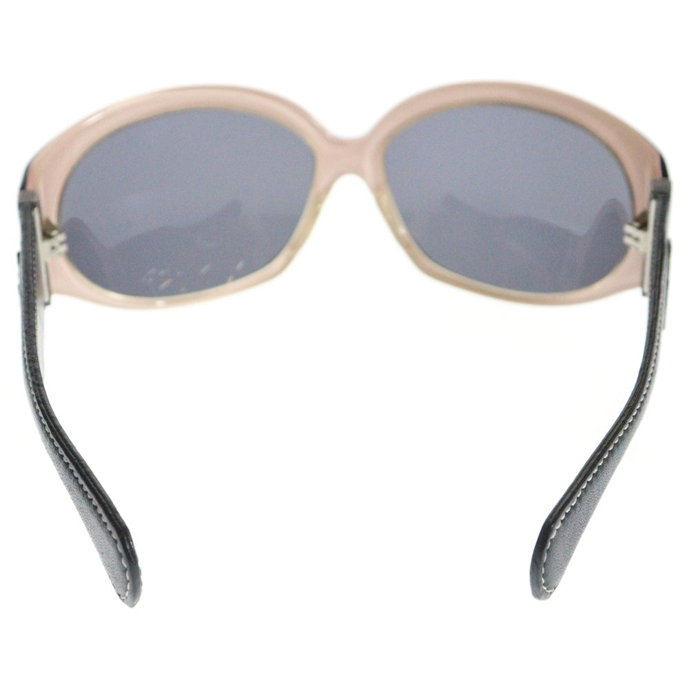 CHROME HEARTS(クロムハーツ) DISFUNCTIONAL レザートリプルクロステンプル オーバルフレームサングラス アイウェア 眼鏡 ブラック/ピンク