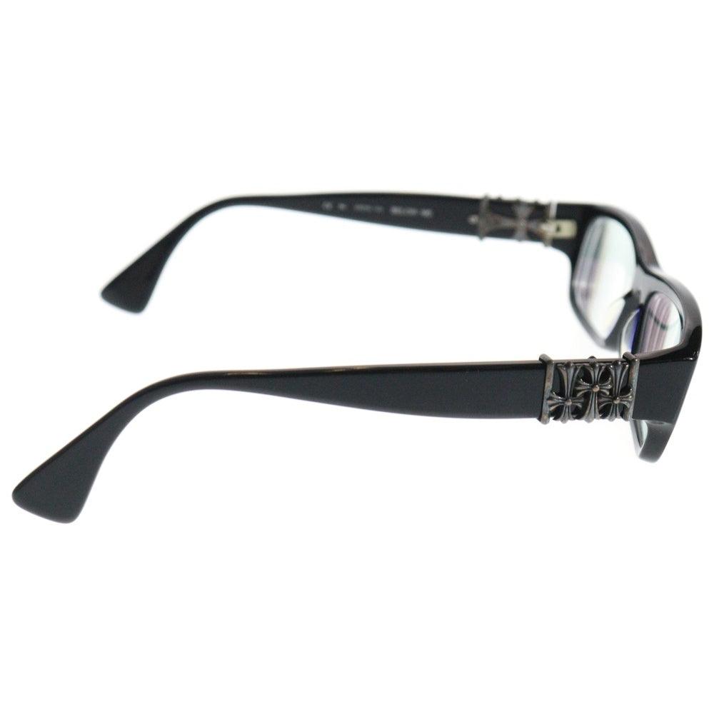 CHROME HEARTS(クロムハーツ) BELOW ME セメタリークロステンプル スクエアフレームサングラス アイウェア 眼鏡 ブラック/シルバー