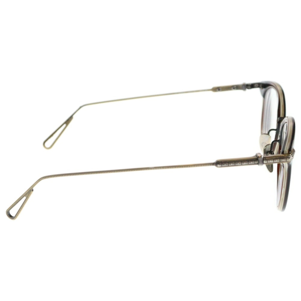 CHROME HEARTS(クロムハーツ) JACK ON クロステンプル メタルフレームウェリントンサングラス アイウェア 眼鏡 ブラウン/ゴールド