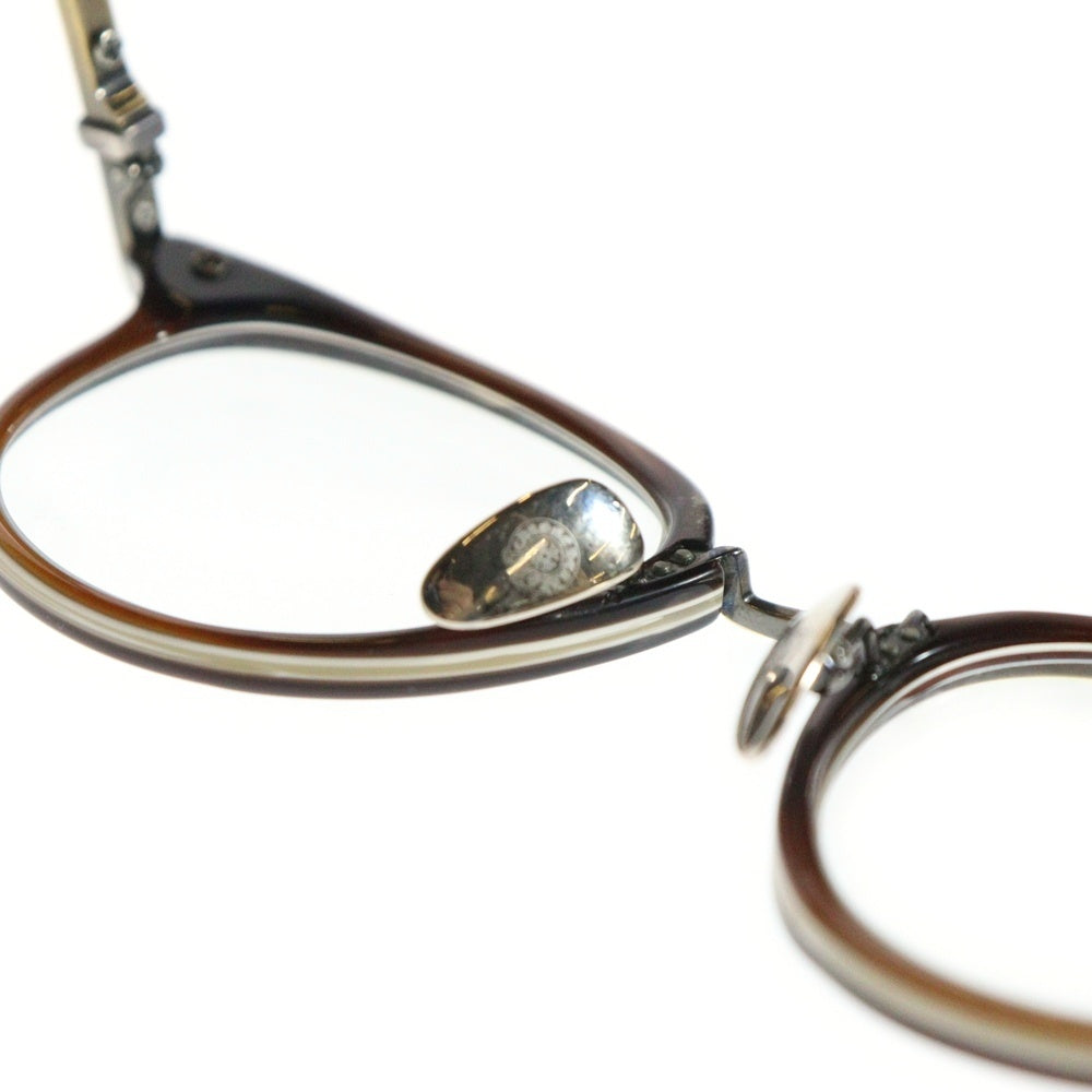 CHROME HEARTS(クロムハーツ) JACK ON クロステンプル メタルフレームウェリントンサングラス アイウェア 眼鏡 ブラウン/ゴールド