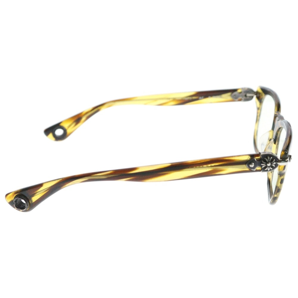 CHROME HEARTS(クロムハーツ) WELL STRUNG CHプラステンプル ヴィンテージストライプ ウェリントンサングラス アイウェア 眼鏡 ブラウン