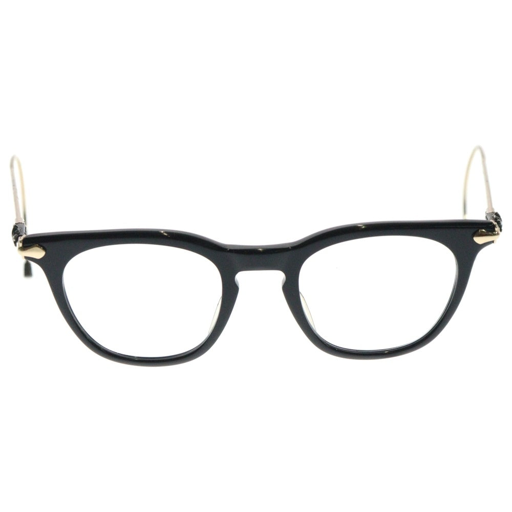 CHROME HEARTS(クロムハーツ) RIZZ1 ダガーテンプル ウェリントンサングラス ゴールドコーティング アイウェア 眼鏡 ブラック/ゴールド