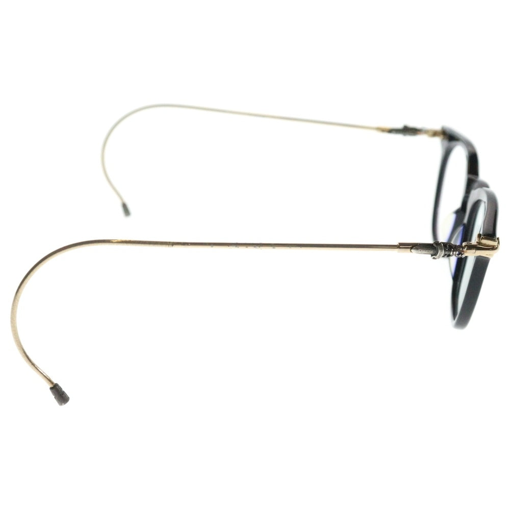 CHROME HEARTS(クロムハーツ) RIZZ1 ダガーテンプル ウェリントンサングラス ゴールドコーティング アイウェア 眼鏡 ブラック/ゴールド