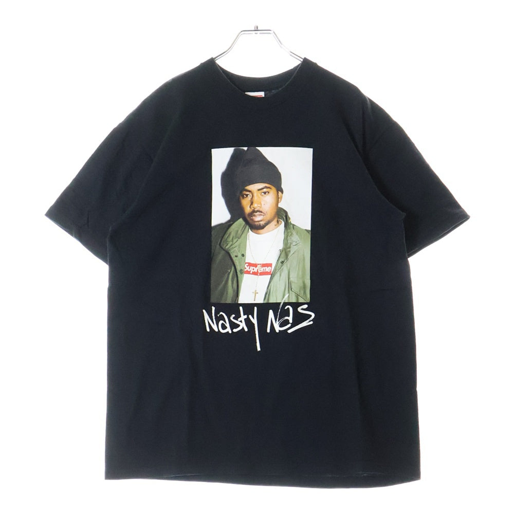 SUPREME(シュプリーム) 17AW Nas Tee ナズ フロントプリント クルーネック半袖Tシャツ カットソー ブラック