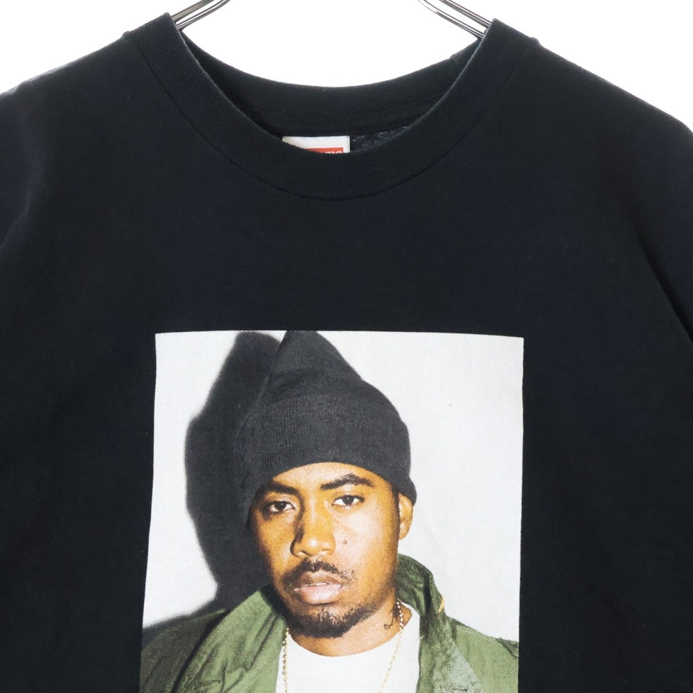 SUPREME(シュプリーム) 17AW Nas Tee ナズ フロントプリント クルーネック半袖Tシャツ カットソー ブラック