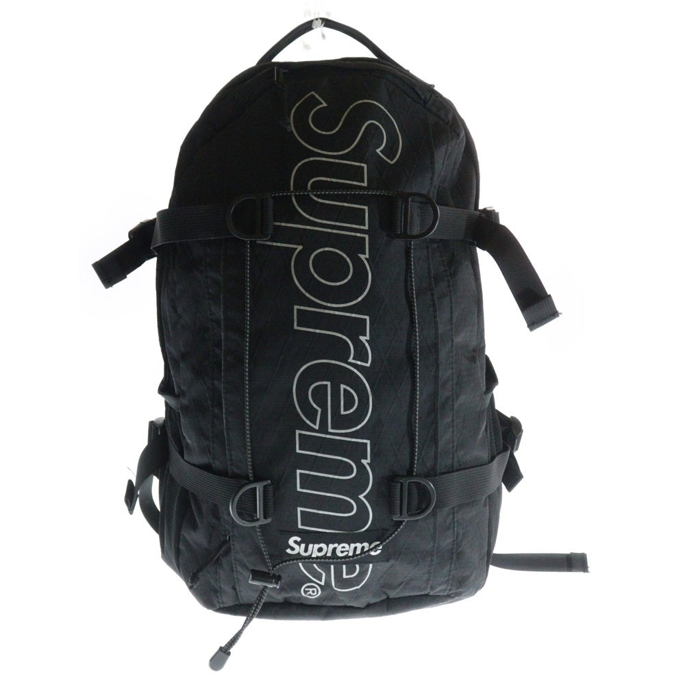 SUPREME(シュプリーム) 18AW Backpack ロゴ プリント バックパック リュック ブラック