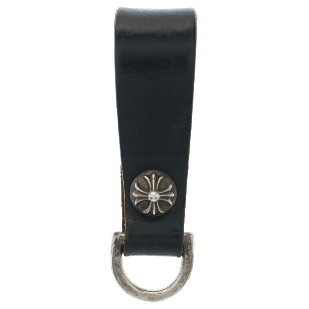 CHROME HEARTS(クロムハーツ) BELT LOOP D RING Dリング クロスボールベルトループ ブラック/シルバー BCA415