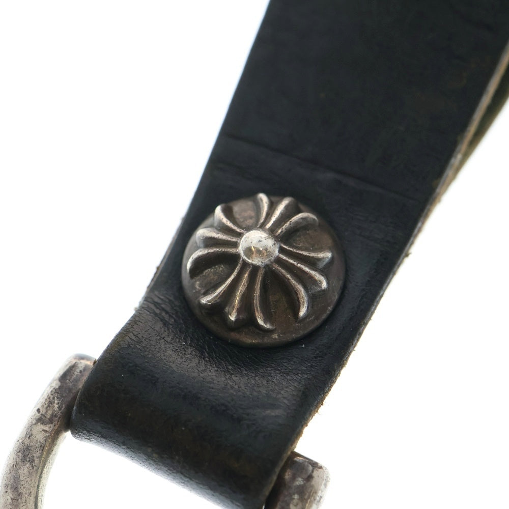 CHROME HEARTS(クロムハーツ) BELT LOOP D RING Dリング クロスボールベルトループ ブラック/シルバー BCA415