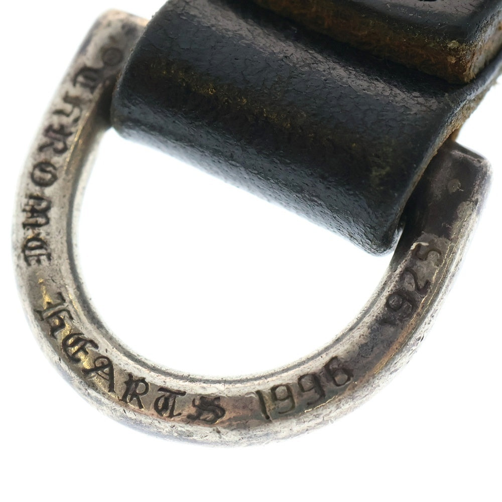 CHROME HEARTS(クロムハーツ) BELT LOOP D RING Dリング クロスボールベルトループ ブラック/シルバー BCA415