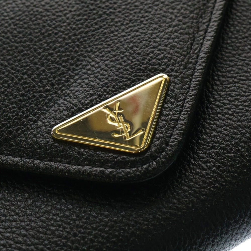 YVES SAINT LAURENT(イヴサンローラン) カサンドラ ロゴプレート ショルダーバッグ ブラック