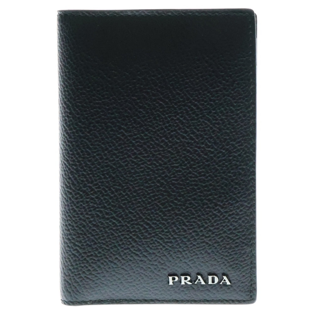 PRADA(プラダ) レザーカードケース ブラック/グレー