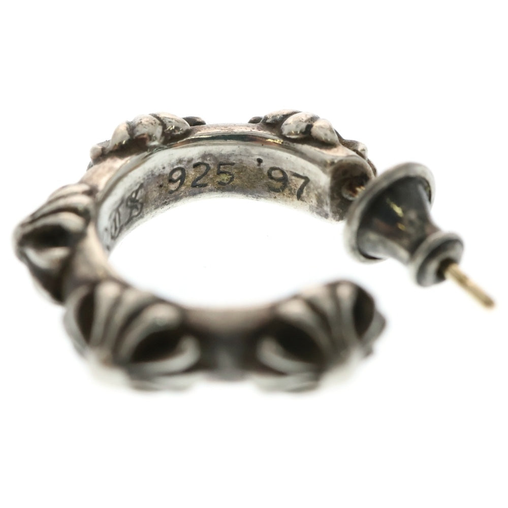 CHROME HEARTS(クロムハーツ) HOOP CROSS クロスバンド フープピアス シルバー BCA100