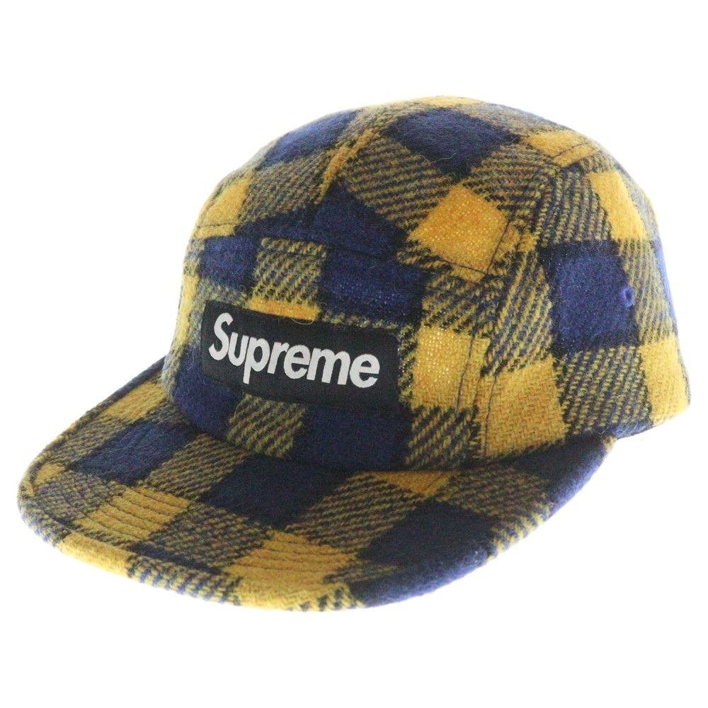 SUPREME(シュプリーム) 25SS Harris Tweed Camp Cap ハリスツイード キャンプキャップ 帽子 イエロー