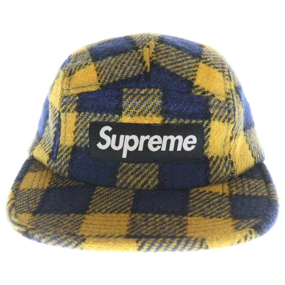 SUPREME(シュプリーム) 25SS Harris Tweed Camp Cap ハリスツイード キャンプキャップ 帽子 イエロー