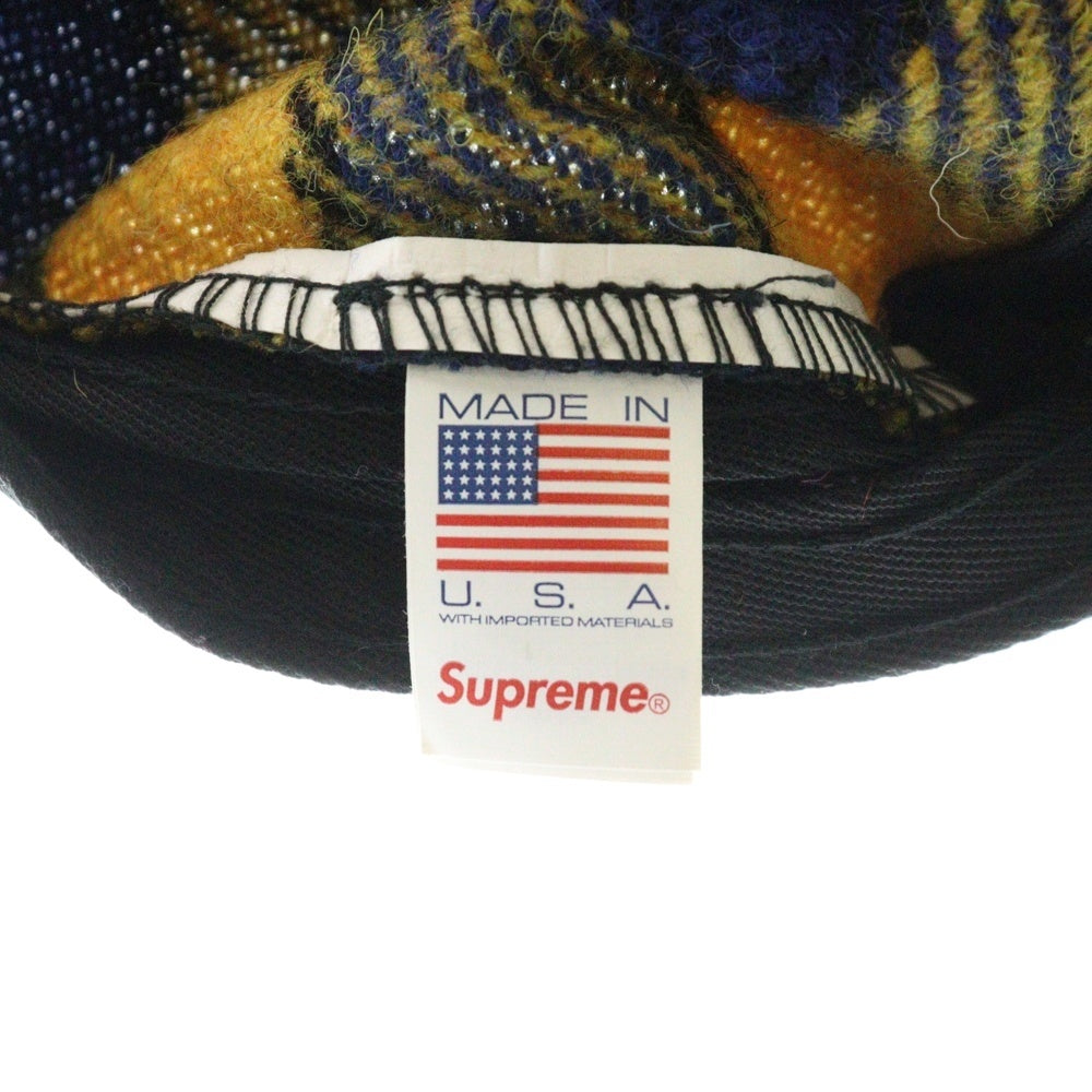 SUPREME(シュプリーム) 25SS Harris Tweed Camp Cap ハリスツイード キャンプキャップ 帽子 イエロー