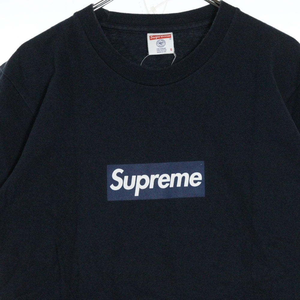 SUPREME(シュプリーム) 15SS ×New York Yankees Box Logo Tee ニューヨークヤンキース ボックスロゴ半袖Tシャツ カットソー ネイビー