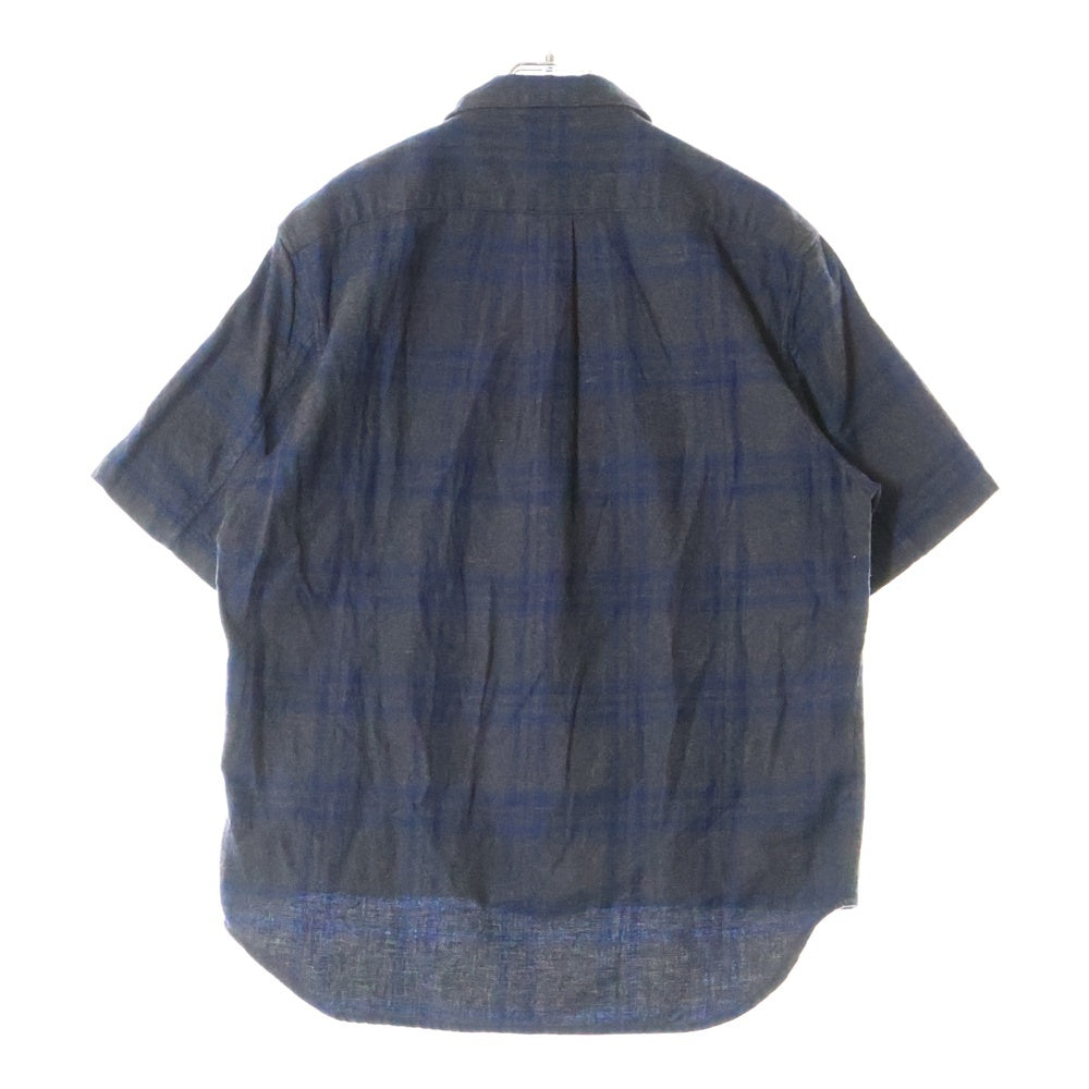 CHROME HEARTS(クロムハーツ) HEYWOOD SS ヘイウッド チェック柄ショートスリーブ半袖シャツ グレー/ネイビー