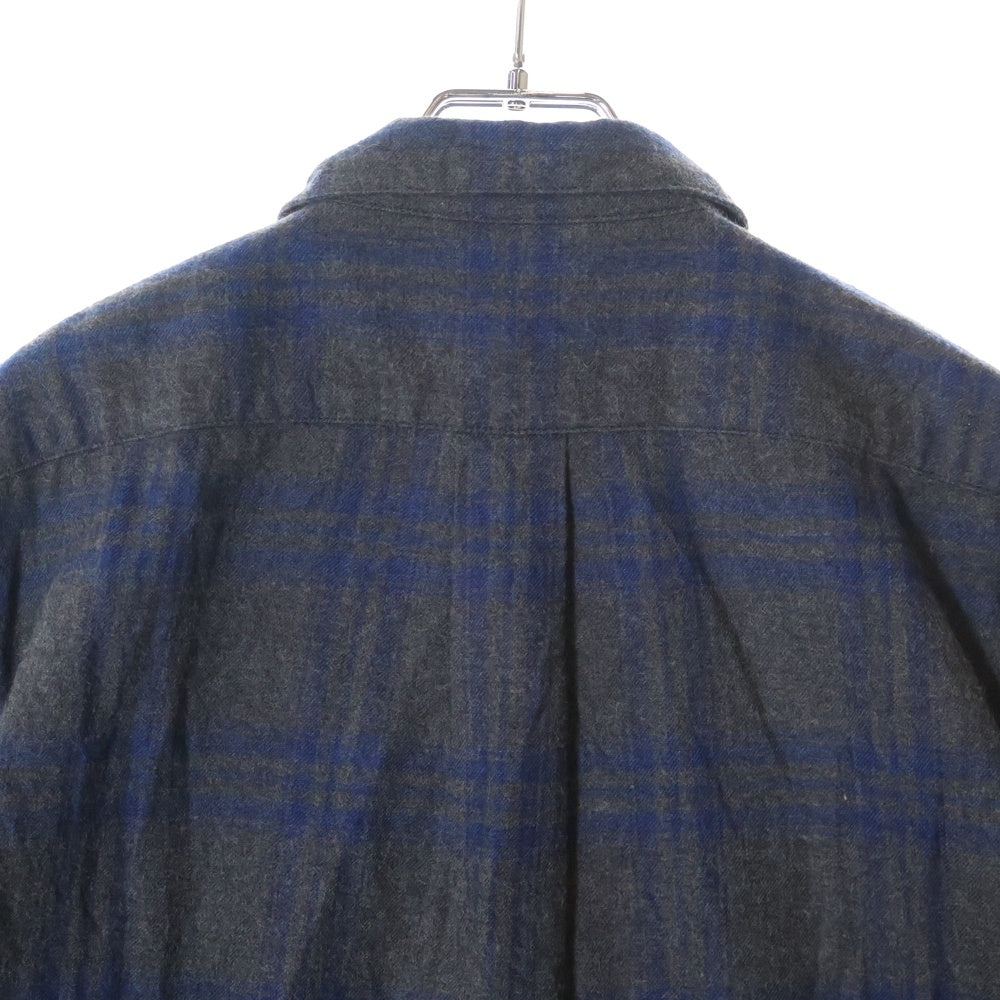CHROME HEARTS(クロムハーツ) HEYWOOD SS ヘイウッド チェック柄ショートスリーブ半袖シャツ グレー/ネイビー